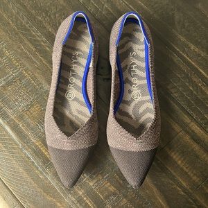 Rothy’s Point Flats Metallic Twilight Size 9
